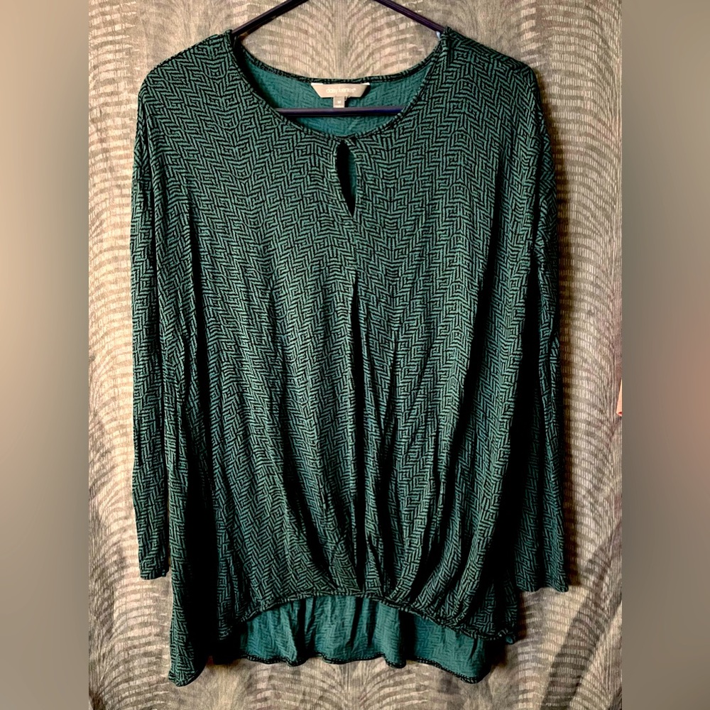 Teal/Black Long Sleeve Top Size M